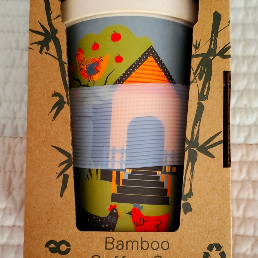 Eco Chic Bamboo Travel Mug Chicken Farm